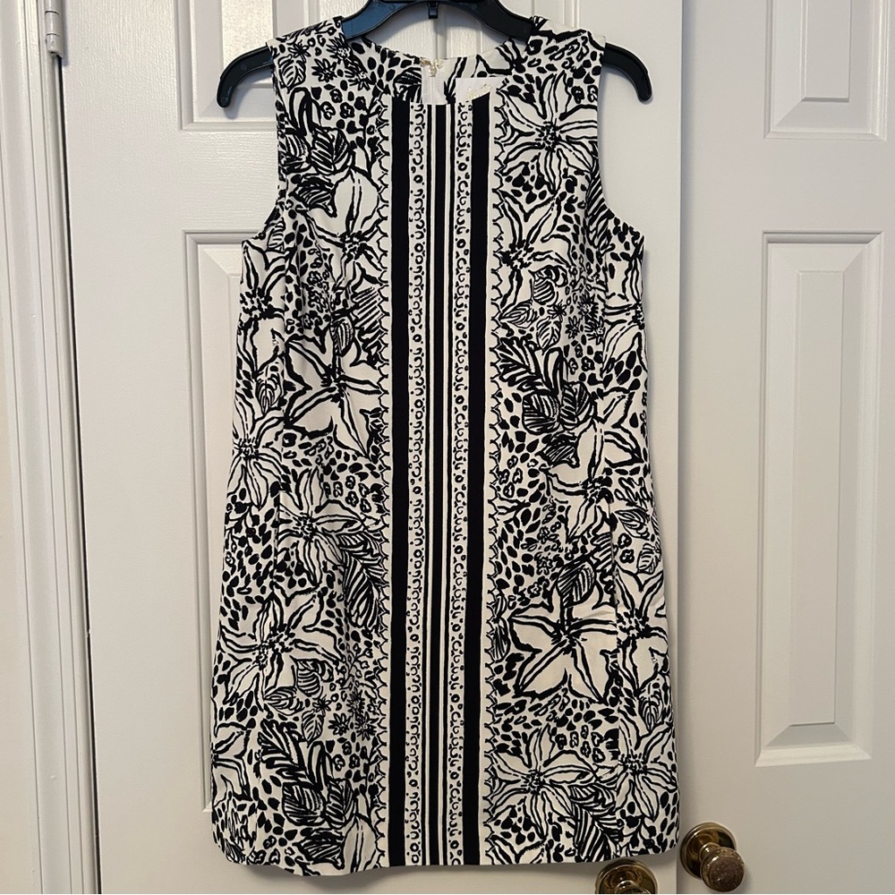 Lilly Pulitzer Edita Stretch Shift Dress Lots To Spot Engineered Size 00